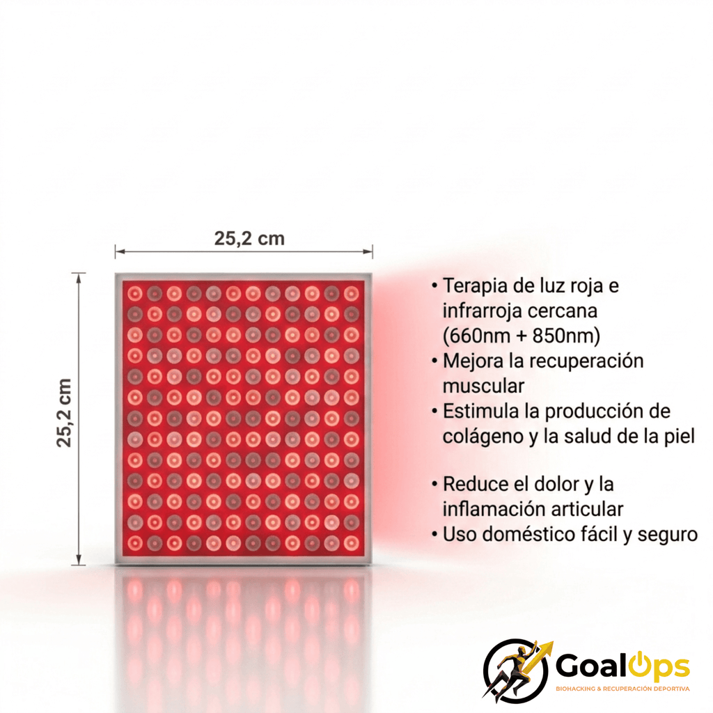 Panel Luz Roja Goal0ps | Iluminación Circadiana para Recuperación Nocturna